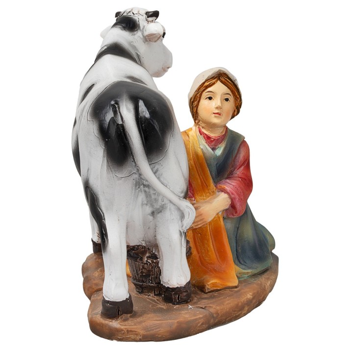 Mujer ordeñando vaca serie 10 cm