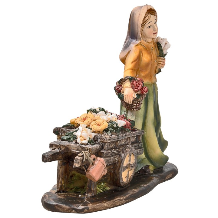Flower seller in resin 10 cm