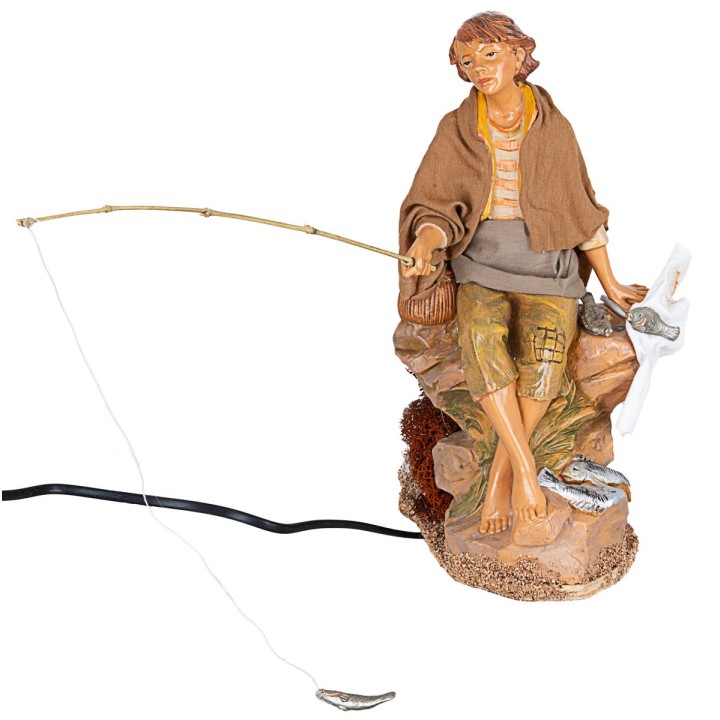 Pescador en movimiento 30 cm Fontanini