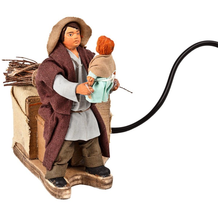 Hombre que levanta a un niño en movimiento 10 cm