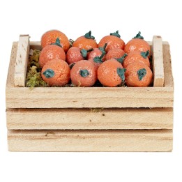Wooden crate with oranges cm 5x4x3 h