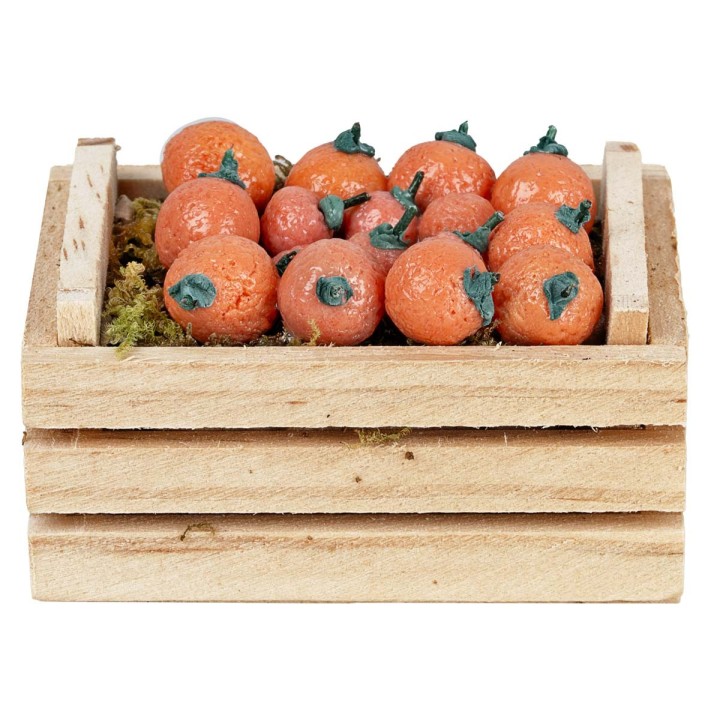 Wooden crate with oranges cm 5x4x3 h
