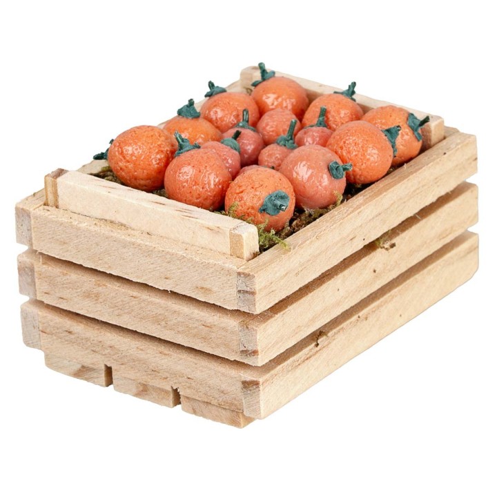 Cassetta in legno con arance cm 5x4x3 h