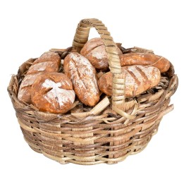 Wicker basket with assorted bread cm 6.5x4x5 h