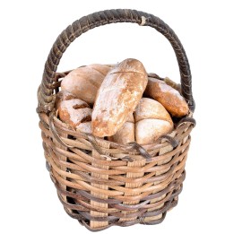 Wicker basket with bread Ø 5.5 cm