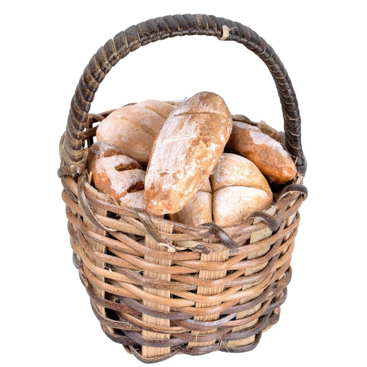 Wicker basket with bread Ø 5.5 cm