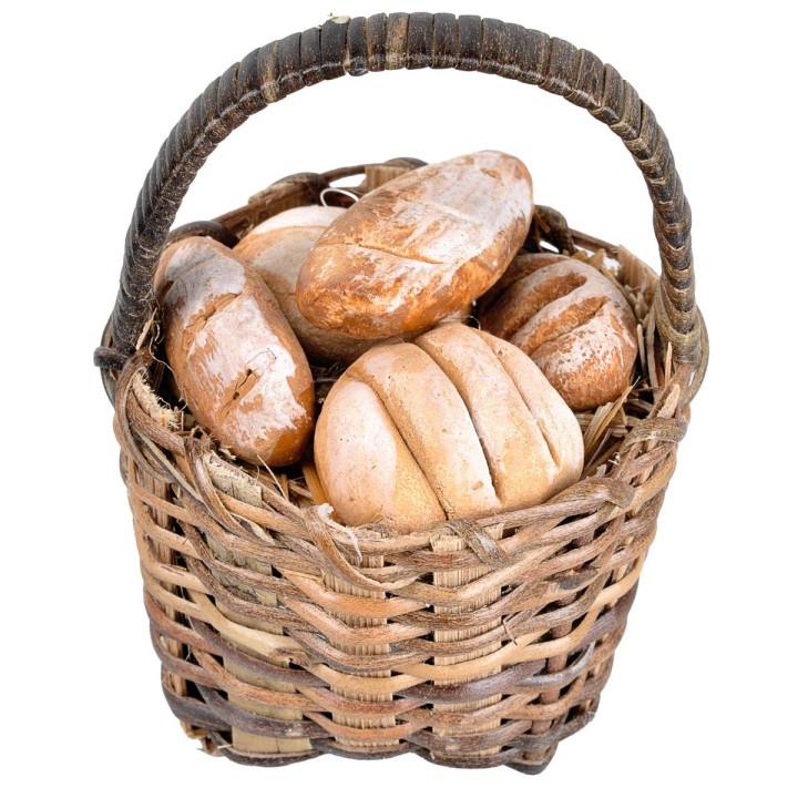 Cesto in vimini con pane Ø 5,5 cm