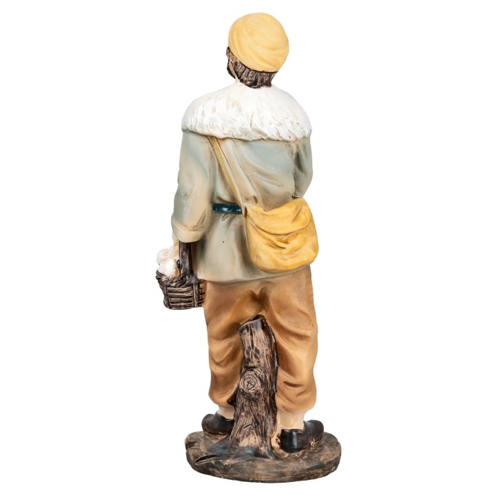 Uomo con ceppi d'aglio 15 cm in resina