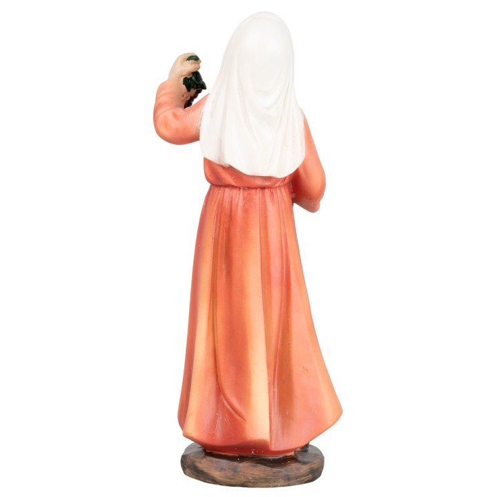 Woman with fruit basket in hand 15 cm in resin