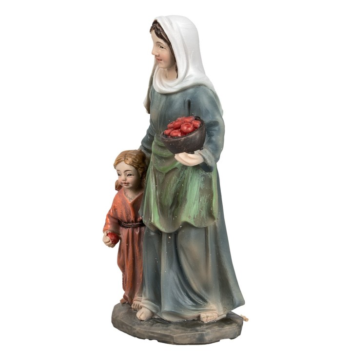 Mamma con figlia serie 11 cm in resina