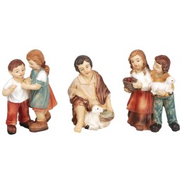 Set of 3 copies of resin children from the 11 cm series