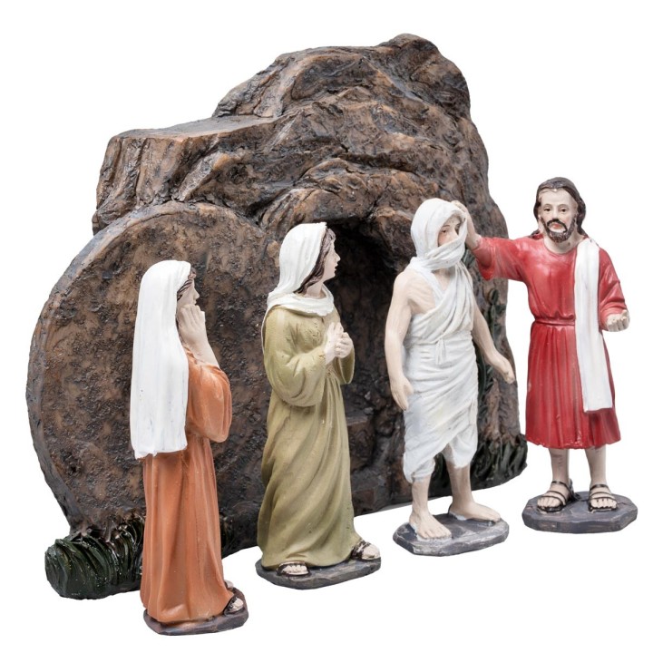 Resurrezione di Lazzaro 10 cm in resina statue pasquali