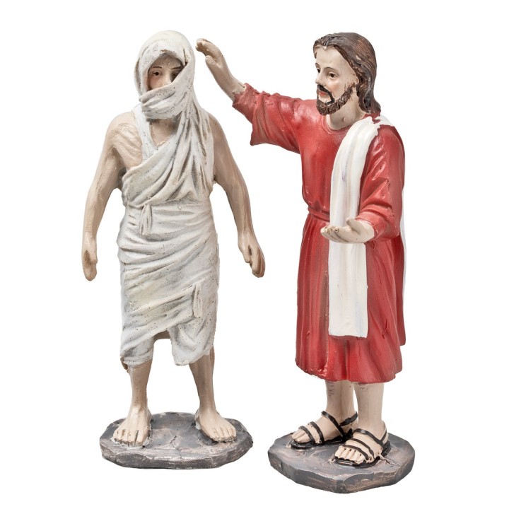 Resurrezione di Lazzaro 10 cm in resina statue pasquali