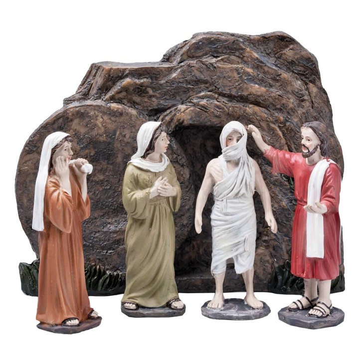 Resurrección de Lázaro 10 cm en estatuas pascuales de resina