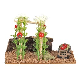 Piante di pomodoro sorrette da traliccio cm 12x5x8,5 h