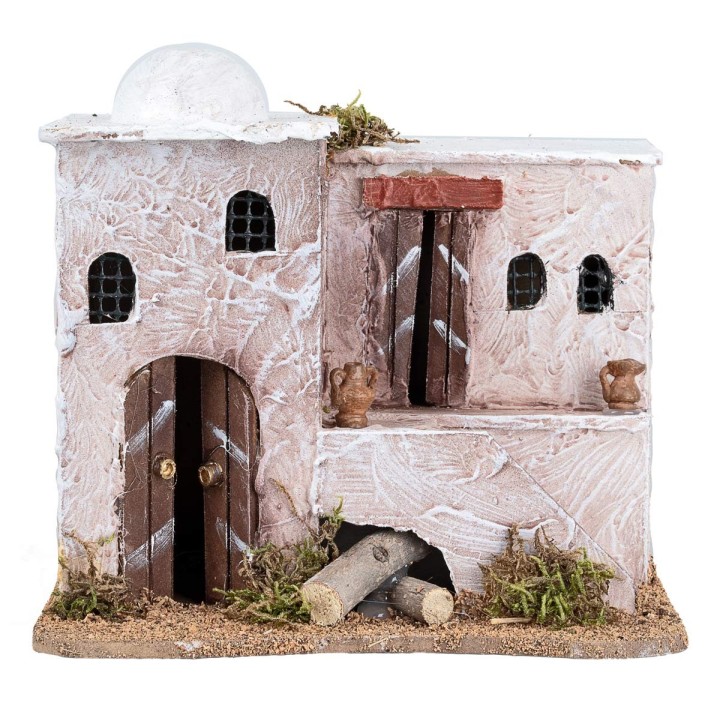 Casa araba 2 piani con tetto a cupola e scala cm 19x13,5x17 h