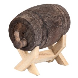 Wooden barrel on stand cm 6x4x5 h