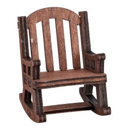 Sedia a dondolo in legno per presepe, dimensioni 4x5x5 h.