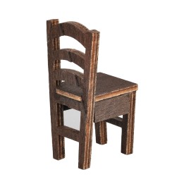 Sedia in legno cm 2x2,5x5 h per statuine da 10 cm