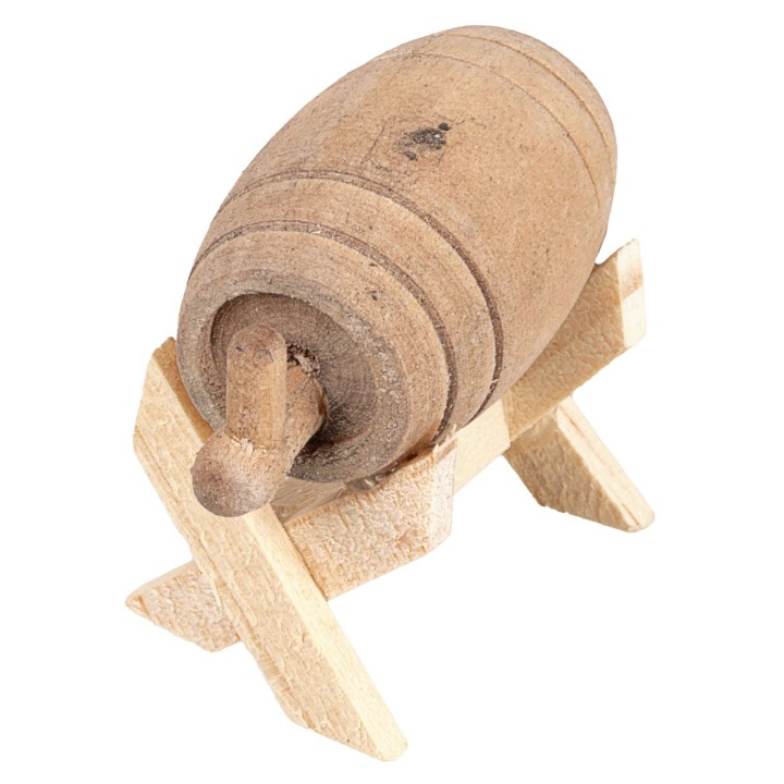Botte in legno su supporto cm 4x3x4 h
