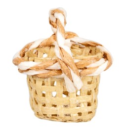 Empty woven wicker basket Ø 2 cm