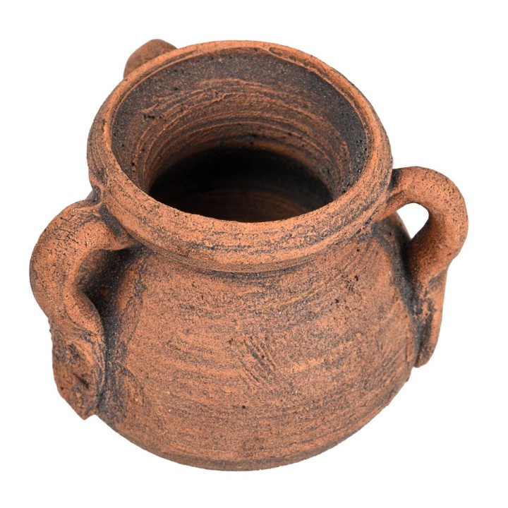 Anfora in terracotta con tre manici Ø 2,5x2,3 cm