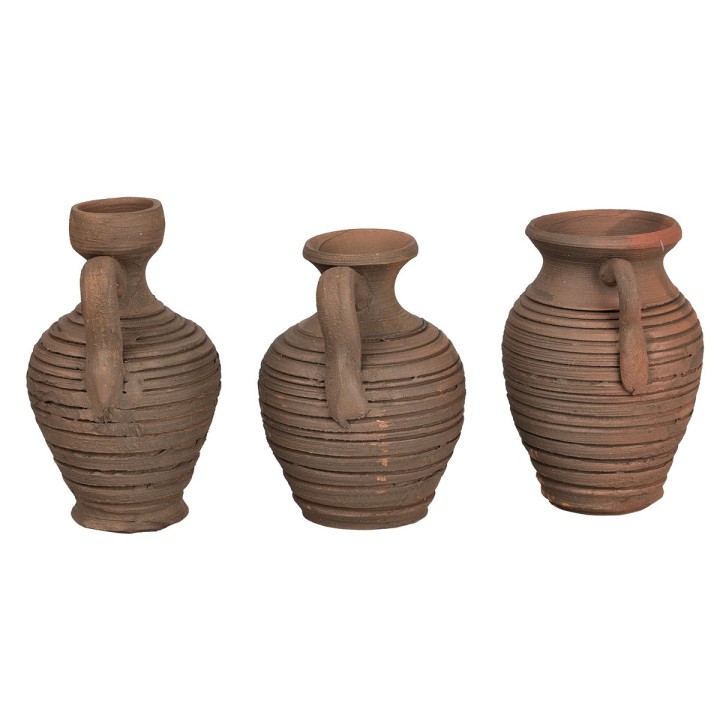 Set of 3 terracotta amphorae, height 5 cm