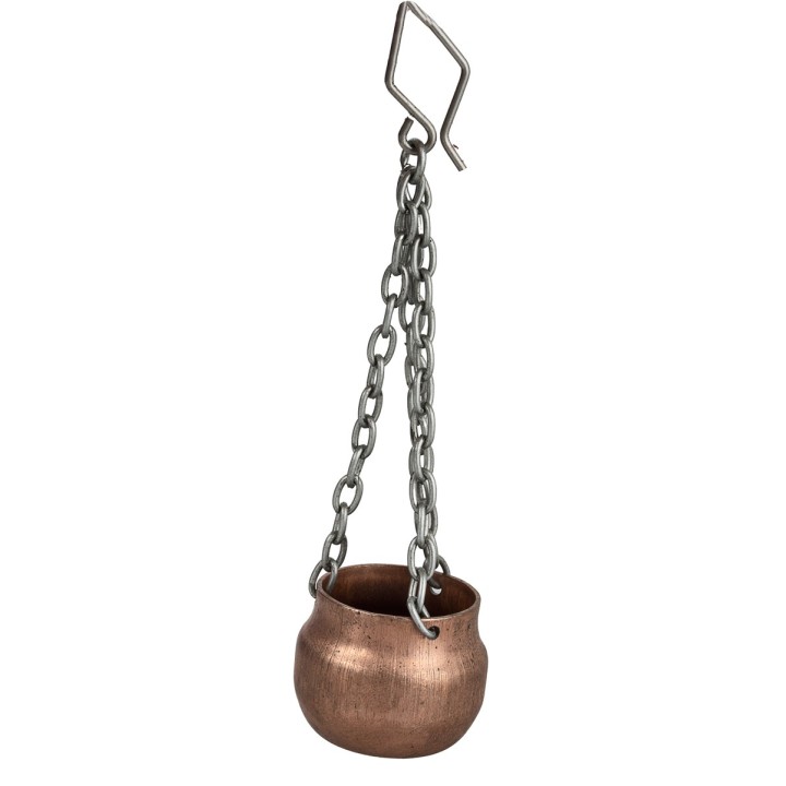 Olla de cobre con cadena 10 cm Ø2,7x2,2 h