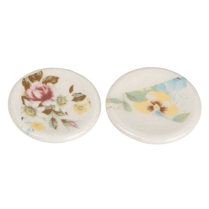 Set of 2 terracotta plates ø 2.7 cm