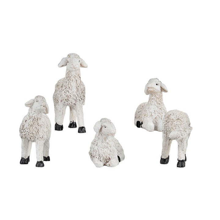 Jesús con pastorcitos 10 cm en resina figuritas pascuales