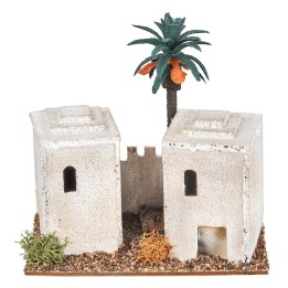 Casa árabe con torres de 12x7x12 cm.
