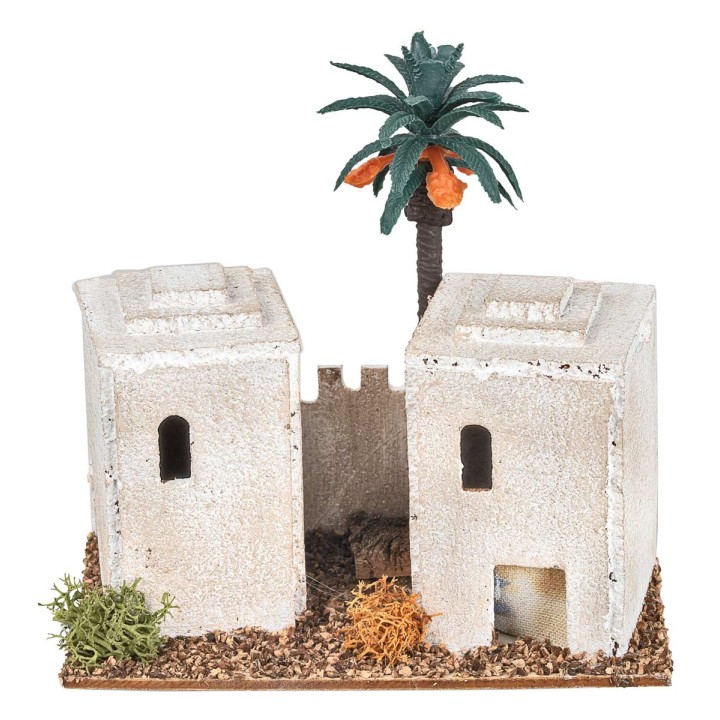 Casa árabe con torres de 12x7x12 cm.