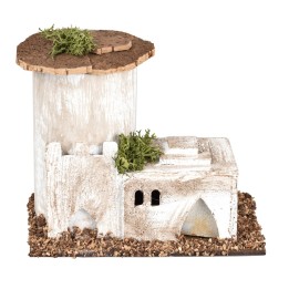Casa araba con torre cm 12x7x10 h.