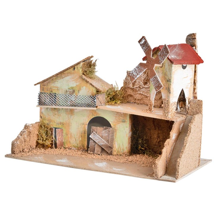 Presepe di campagna cm 33x18x22 h