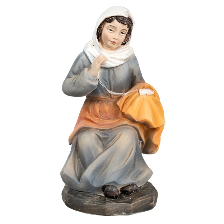 Woman sewing in resin series 15 cm