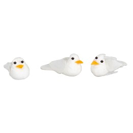Set of three doves 3 cm