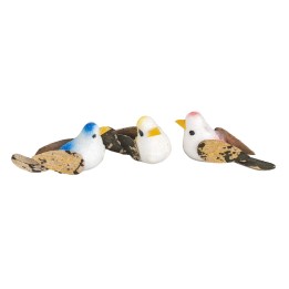 Conjunto tres pájaros coloridos 3 cm