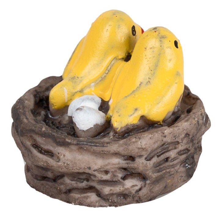 Nest with two birds 1.5 cm