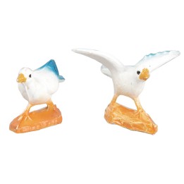 Set of two pigeons h 2.5 cm