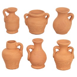 Set 6 ánforas de terracota cm 3,3