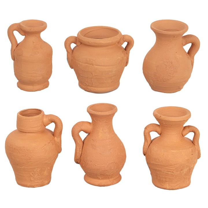 Set 6 anfore in terracotta cm 3,3