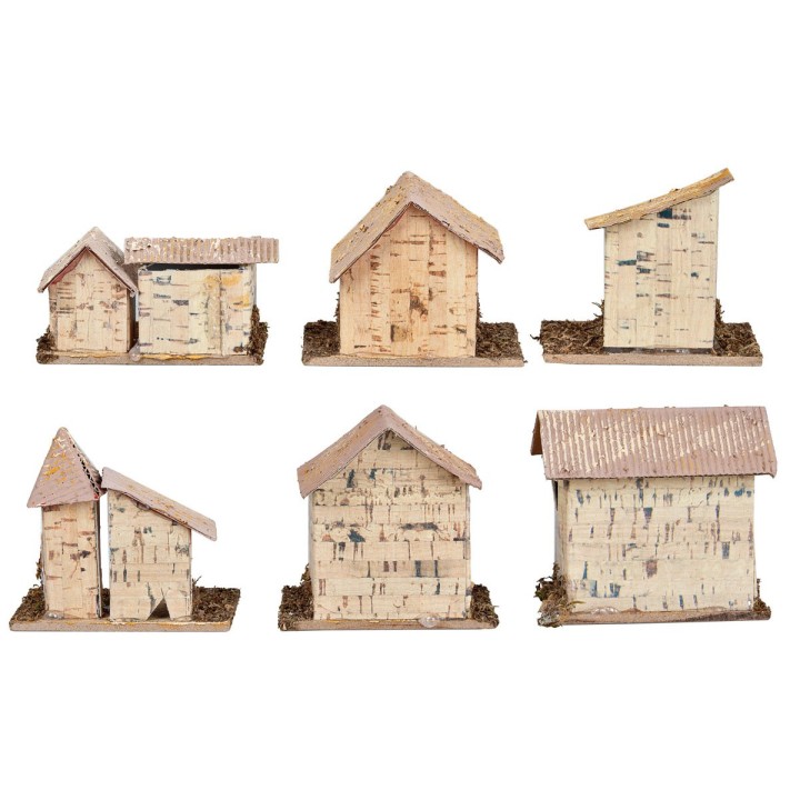 Set sei casette presepe 7,8x5,5x7,5 cm