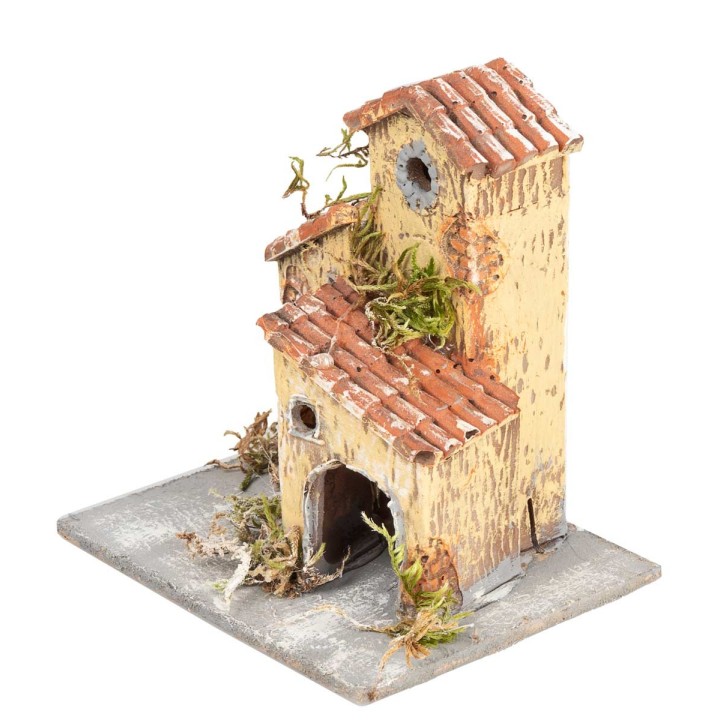 Resin house for nativity scene h 9.8x8x10.5 cm