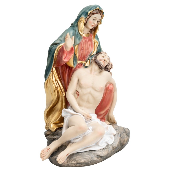 Piedad con María y Jesús serie 17 cm en resina