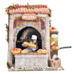 Pizzero 10 cm en movimiento con luz funcionando