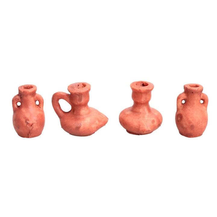 Set of 4 terracotta amphorae 4 cm