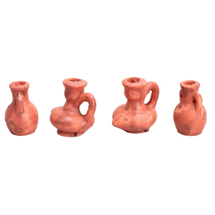 Set of 4 terracotta amphorae 4 cm