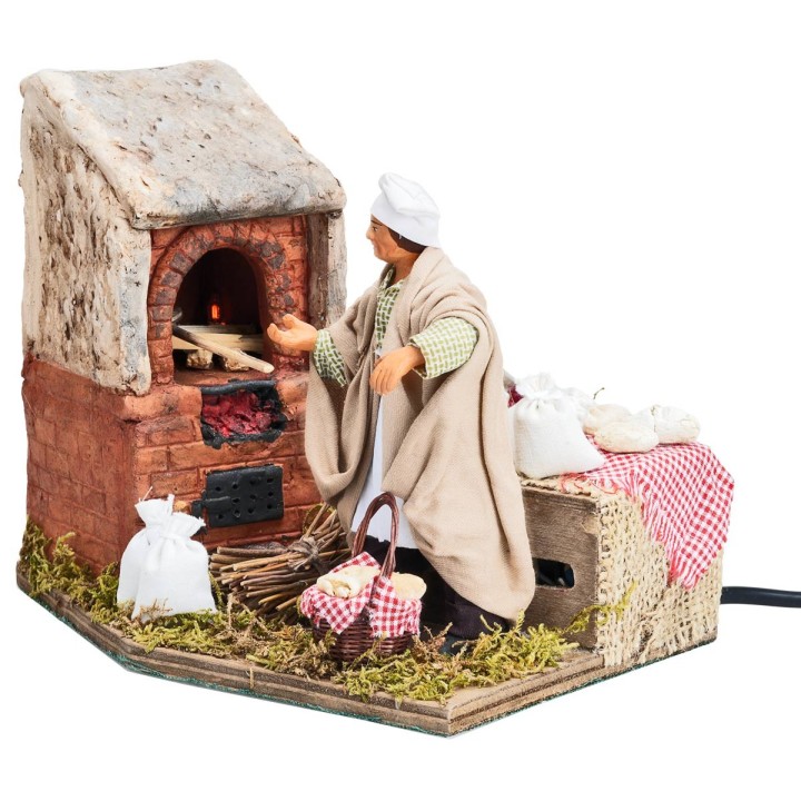Baker with fire 12 cm moving and fire
