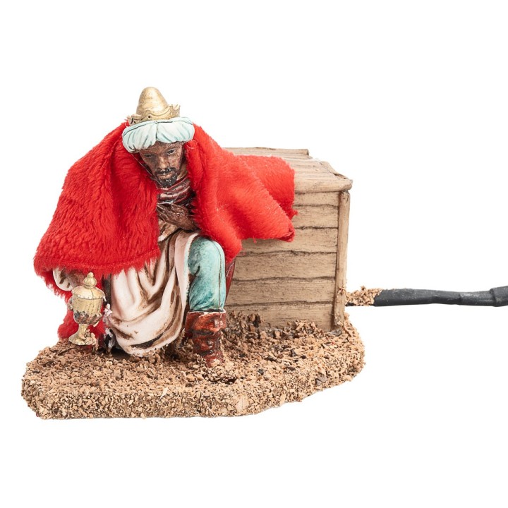 Set tres Reyes Magos en movimiento 13 cm