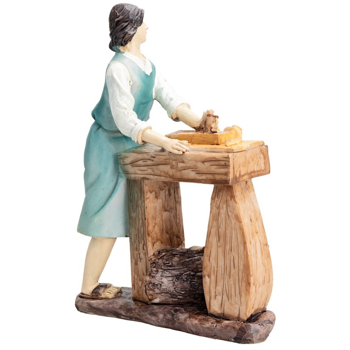 Set 4 statuine mestieri 15 cm in resina